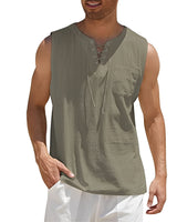 Alexia - Bequemes, ärmelloses Tanktop für Herren in Grau