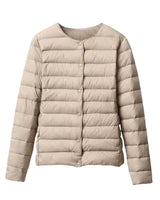 Elfriede | Damen Frühlings Leichte Gesteppte Pufferjacke in Khaki