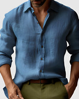 Emile - Einfaches, zeitloses Hemd in Blau