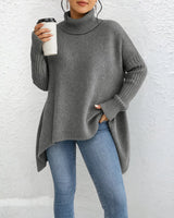 Brigit™ | Lässiger Rollkragenpullover in Grau