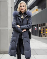 Tahlia Damen warmer Wintermantel in Grau