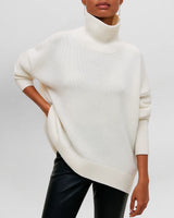 Stefanie™ | Strickpullover mit Rollkragen in Weiß