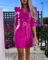 Trendy Blazer-Kleid mit Gürtel - Romy in Rosa