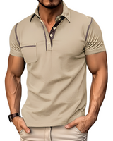 Brandon - Stilvolles Poloshirt in Khaki/Schwarz