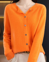 Kaschmir Cardigan für Damen in Orange