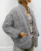Sophia™  | Luxuriöse Steppjacke in Grau