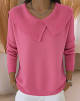 Yamina - Gemütlicher Pullover Mit Kragen in Rosa