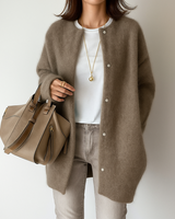 Silvia™ | Warmen und Stilvollen Strickjacke in Kaffee