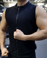 WorkoutFit Fleece-Weste in Schwarz