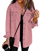 Tahlira - Locker geschnittene Jacke in Hellrosa