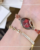 Vianne - Funkelnde Armbanduhr in Rot
