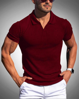 Deymar | Herren Sommer Poloshirt | Kurzarm in Dunkelrot