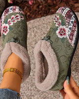 Dannelia – Bequeme Schuhe Aus Kunstfell in Grün