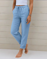 Quirina - leichte Leinenhose in Blau