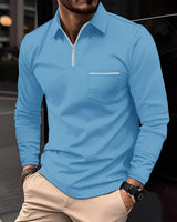 Bernard - Komfortables Langarmshirt in Blau