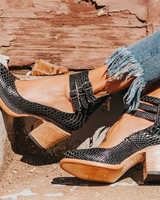 Serelia - Elegante Stiefeletten in Schwarze Schlange