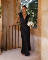 Antonia - Stilvolles Maxikleid in Schwarz