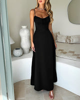 Jesse - Lässiges Maxikleid in Schwarz