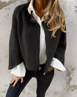 Judith™ | Elegante, warme kurze Jacke in Schwarz