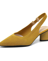 Dannon - Stilvolle Slingback-Absatzsandalen in Gelb