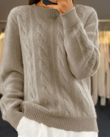 ASTRID – Premium Strickpullover für den Winter in Khaki
