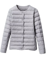 Elfriede | Damen Frühlings Leichte Gesteppte Pufferjacke in Grau