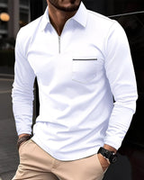 Bernard - Komfortables Langarmshirt in Weiß