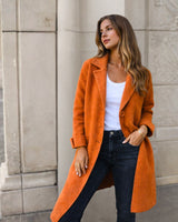 Mathei – Langärmelige Jacke Mit Knöpfen in Orange
