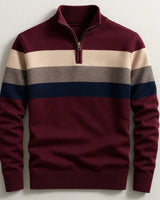 Gestreifter LORVEN Pullover in Kastanienbraun