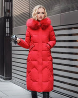 Tahlia Damen warmer Wintermantel in Rot