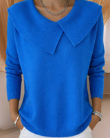 Yamina - Gemütlicher Pullover Mit Kragen in Blau