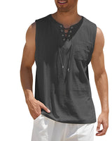 Alexia - Bequemes, ärmelloses Tanktop für Herren in Schwarz