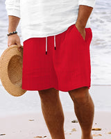 Edward - Lässige, leichte Shorts für Herren in Rot