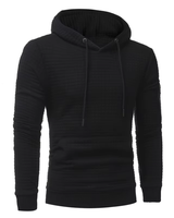 Langärmeliges Kapuzensweatshirt für Männer - Jaiden in Schwarz