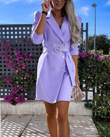 Trendy Blazer-Kleid mit Gürtel - Romy in Lila