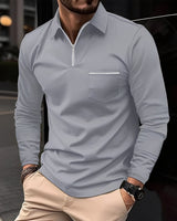 Bernard - Komfortables Langarmshirt in Grau