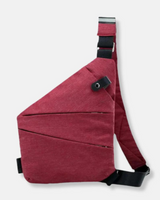Liv | Sichere Schultertasche aus Nylon in Bordeauxrot