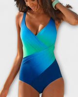 Helga | Bikini Tricolore in Blau Grün