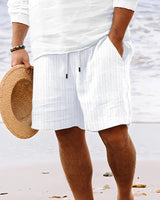 Edward - Lässige, leichte Shorts für Herren in Weiß