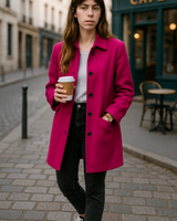 Natalie - Freizeitblazer mit Kapuze in Rosa