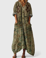 Chathumi - Elegantes Kleid Mit Aufdruck in Grau