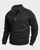 Benno | Half-Zip Pullover mit weichem Innenfutter in Schwarz