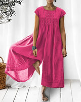 Claudia - Stilvoller kurzärmeliger Jumpsuit für Damen in Rosa 2