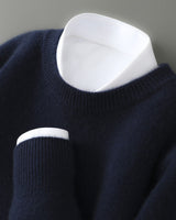 Wayne - Bequemer und warmer Pullover in Dunkelblau