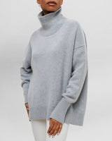 Stefanie™ | Strickpullover mit Rollkragen in Grau