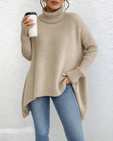 Brigit™ | Lässiger Rollkragenpullover in Beige