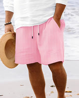 Edward - Lässige, leichte Shorts für Herren in Rosa