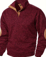 Kashyap – Sweatshirt mit Stehkragen Und Langen Ärmeln in Burgund