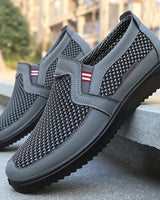 Chingiz - Atmungsaktiver Rutschfester Schuh Aus Mesh in Grau-Rot