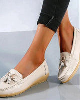 Rous Atmungsaktive Loafer Bootsschuhe in Beige
